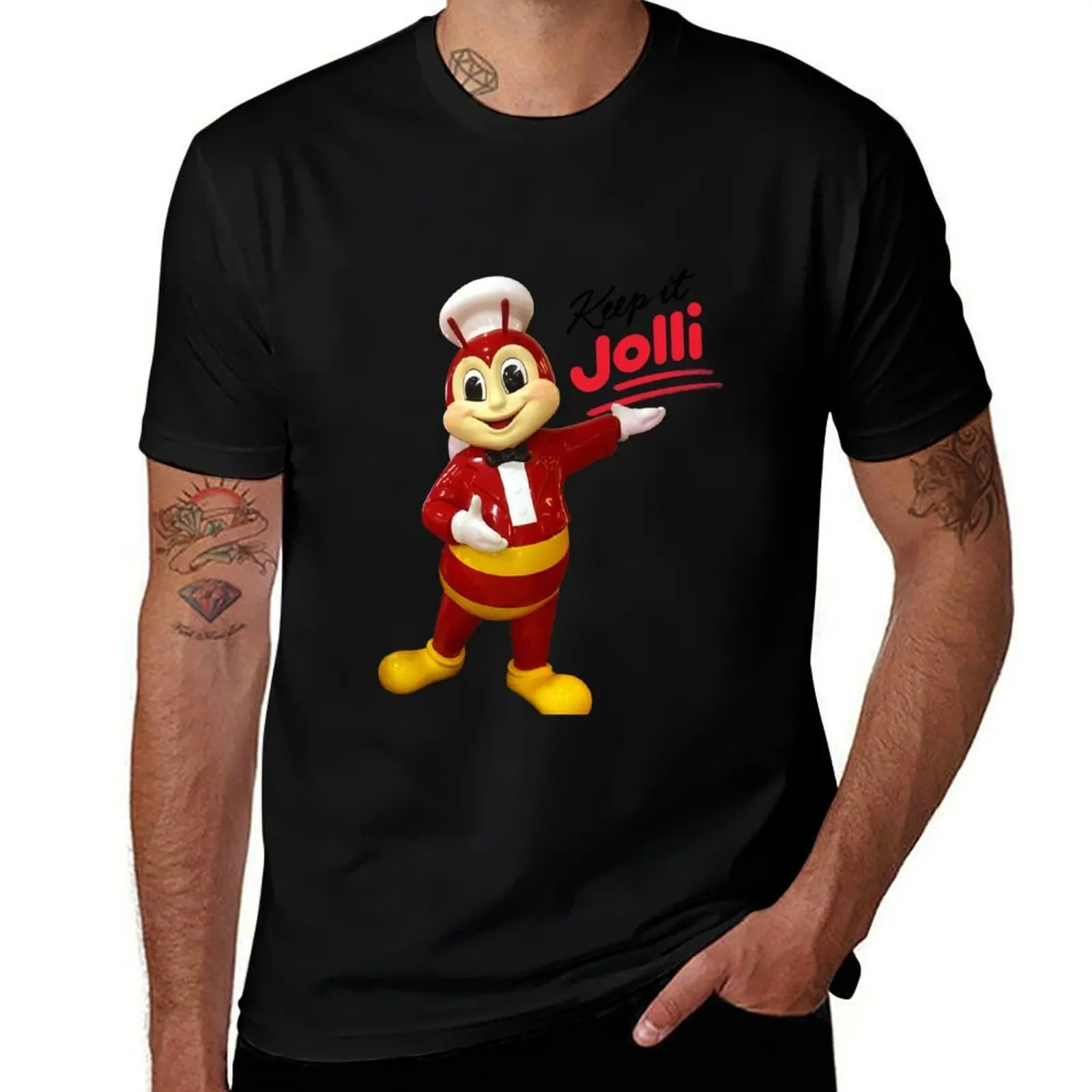 

Jollibee mascot statue: Keep it Jolli T-Shirt printed t shirts for man t shirt man plain T-Shirt