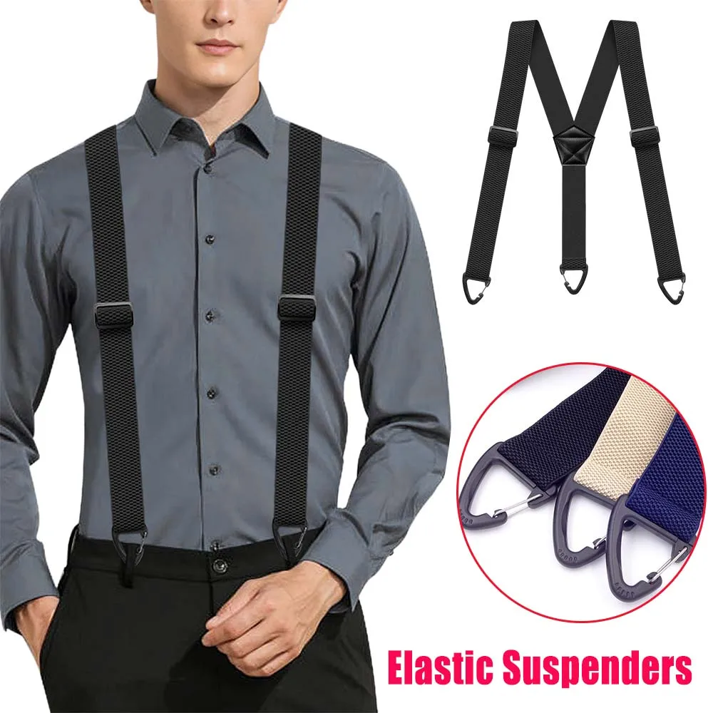 Non Slip Garter Belt Elastic Suspenders with 3 Clips 4cm Wid