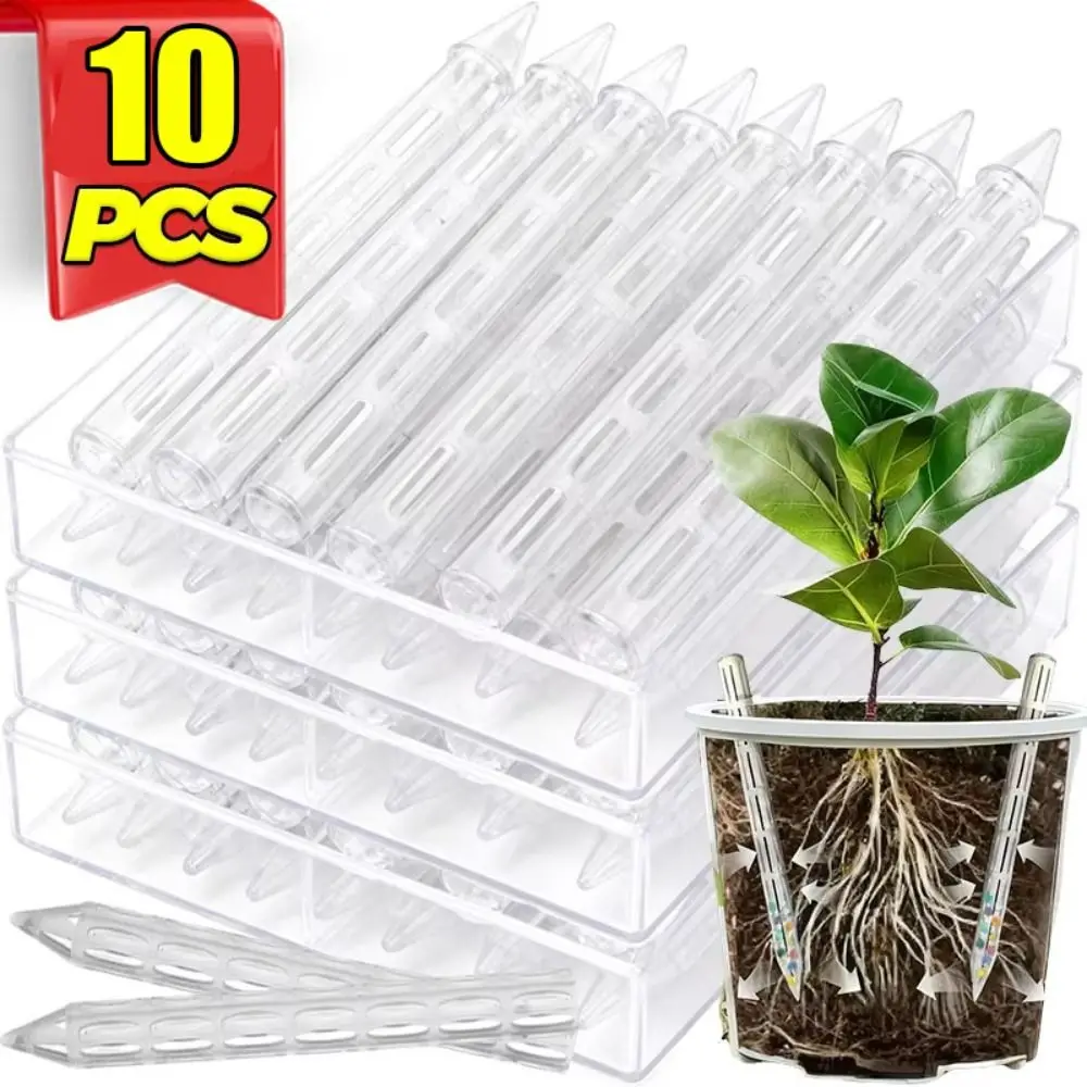 10Pcs Universal Plant Root Ventilation Pipe Root rot-resistant Breathable Flower Pot Ventilation Pipe Reusable Transparent