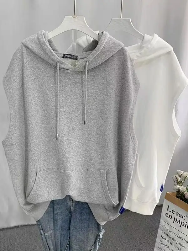 

plus Size Hooded Vest Women's Casual Svel Spring Autumn Thiened Comfortable Multi-scene Large 2300 Pou Jaet