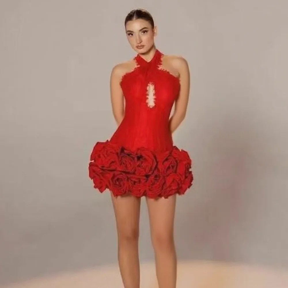 المرأة مثير فستان من الدانتيل المرقعة ضمادة فستان موضة الزهور نادي فساتين الحفلات البسيطة