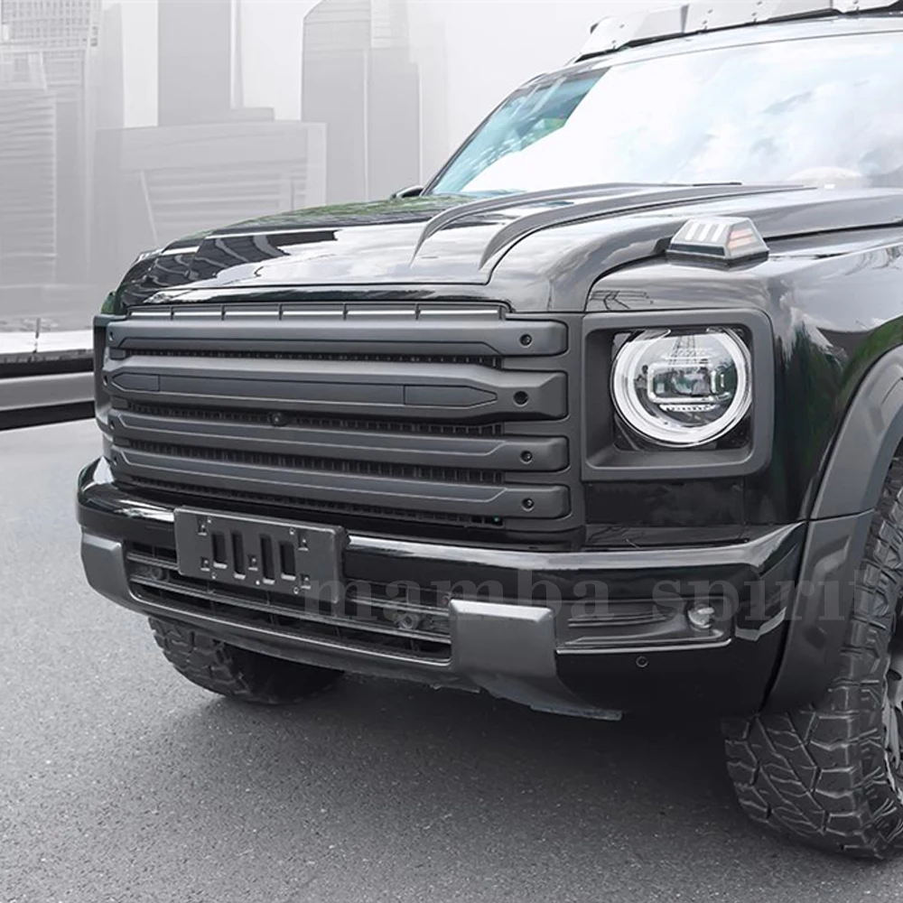 For Great Wall GWM Haval 2th H9 2024-2026 Car Front Face Racing Grille Net Insect Proof Mesh Cover Exterior Sticker Accessories