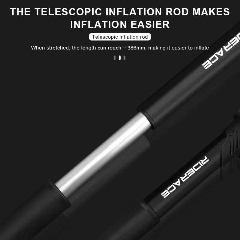 Tragbare Fahrradpumpe aus Aluminiumlegierung, mehrfarbige Fahrrad-Handluftpumpe, Outdoor-Fahrrad-Inflator für Schrader-, Presta-, AV-/FV-Ventile – Detail 8