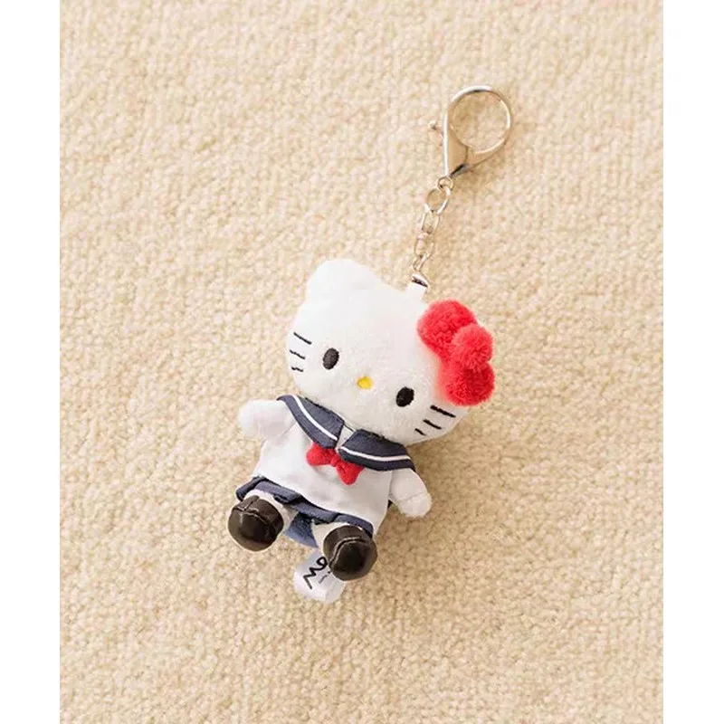 anime   Bonjour Kitty   Poupée en peluche   Porte-clés   fille   Mignon   Pendentif sac d'école   décorer   Uniforme JK   remplissage en coton pp   Poupées jouets   Cadeau