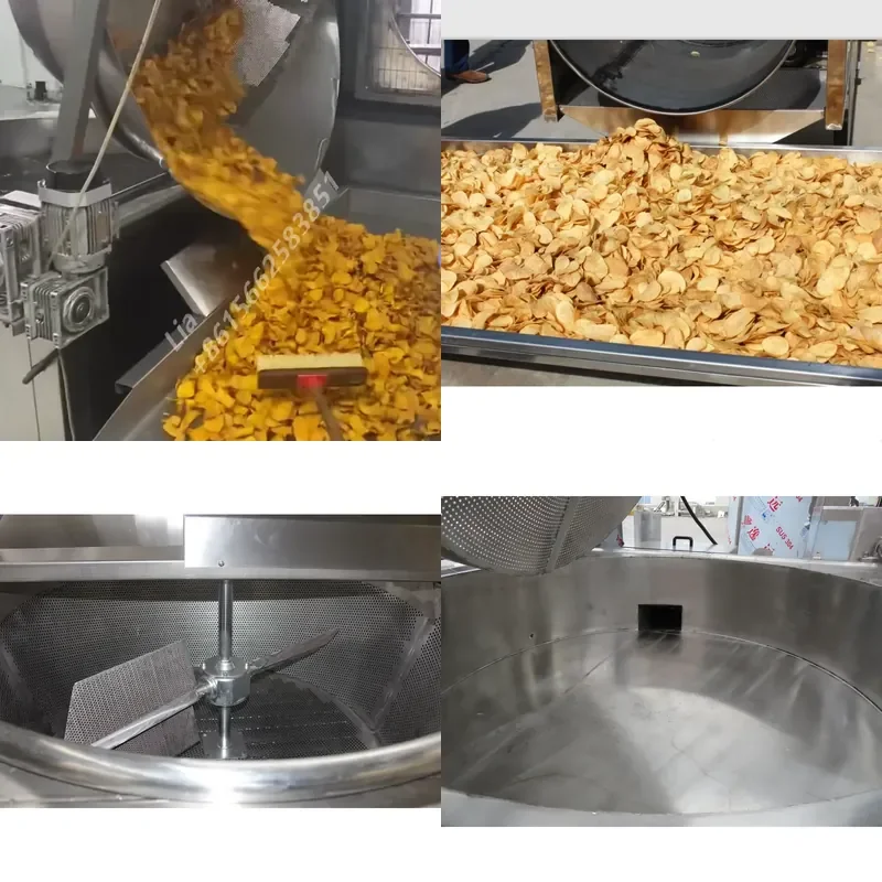 2026 Factory Price 50-100 kg Potato Chips French Fries Chin Chin Chips Snack Food Frying Machine With CE ISO 9001
