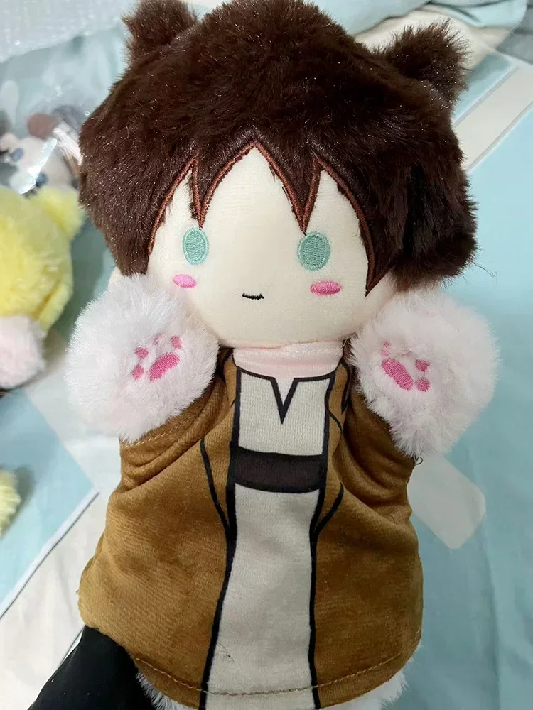 Marioneta de mano de peluche de ataque a los Titanes, Kawaii, Levi, Mikasa, Eren, Armin, felpa, cuenta, animación, regalo para fanáticos, juguetes para niños y adultos