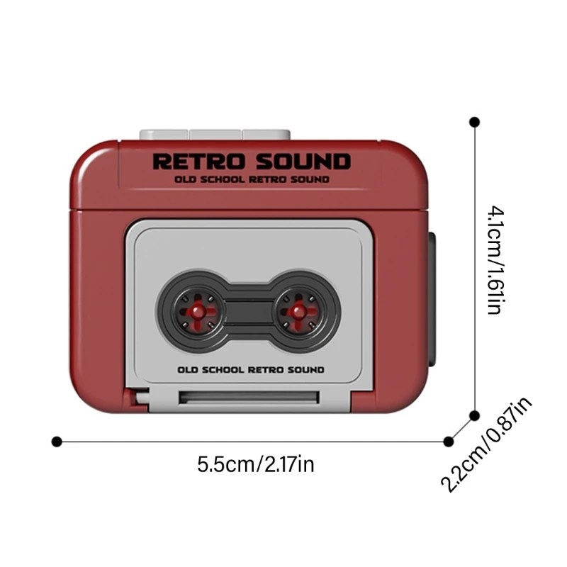 Retro Mini Cassettes Player Tape Recorders Small Music Player for On the Go Entertainment Recording Casual Listenings