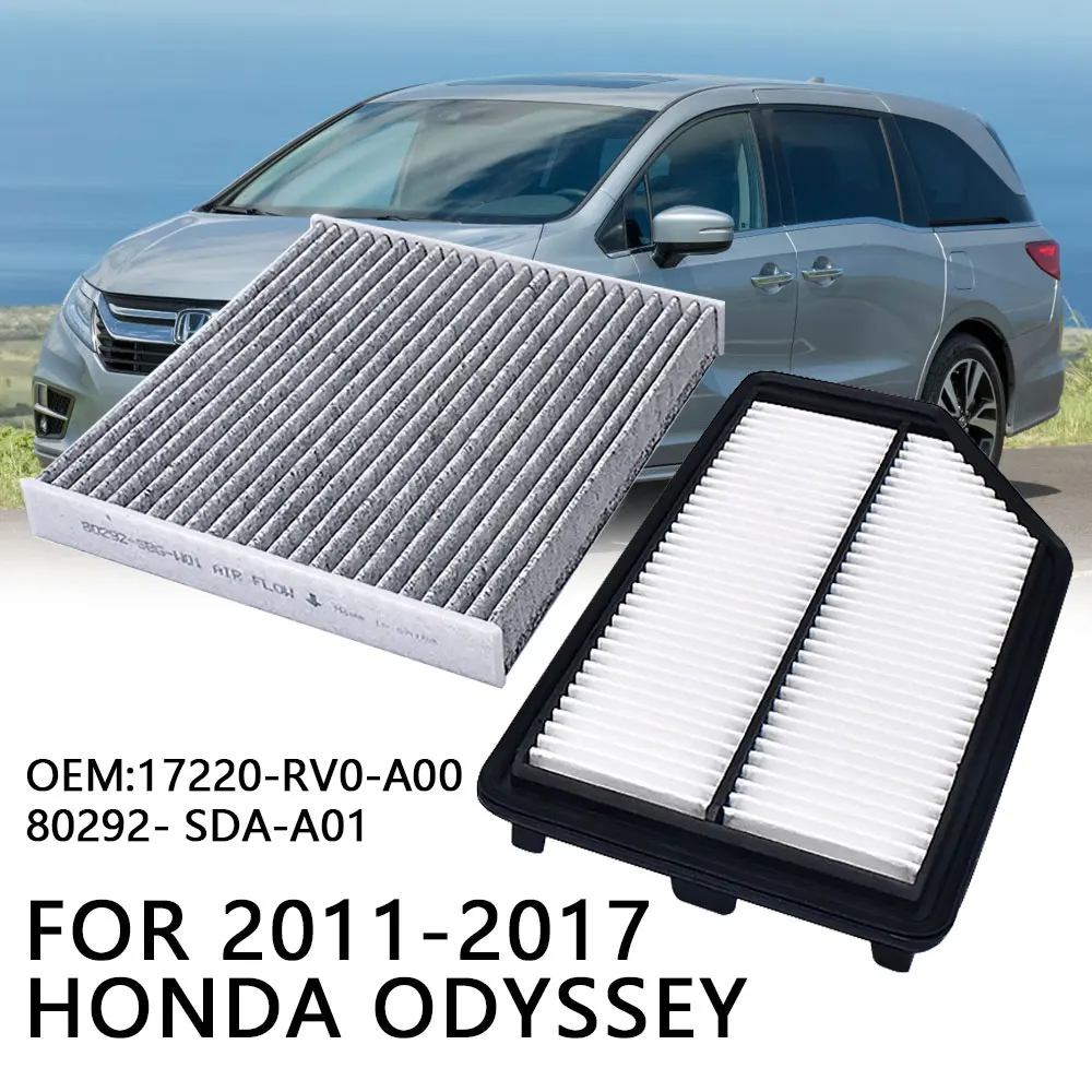 Bi-Trust Combo Set Engine & Cabin Air Filter for Honda Odyssey 3.5L 2011-2017 CA11042,17220-RV0-A00