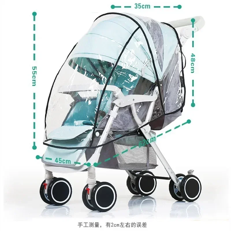 Universal Stroller Rain Cover Transparent Breathable Baby Car Weather Wind Sun Shield Trolley Umbrella Raincoat Accessories