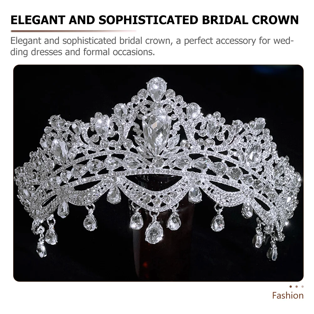 Crown The Bride Crowns for Wedding Headpiece Bridal Dress Cosplay Accessories Women Zinc Alloy Brides Miss