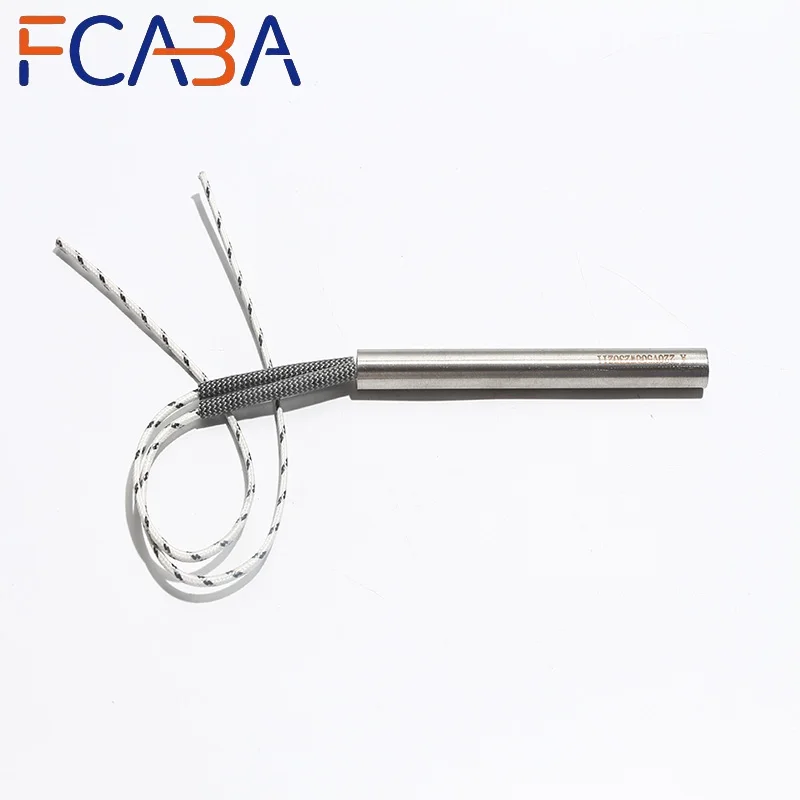 FCABA Mould Heating Tube 316SUS 2PCS 12.5mm 230~300mm Tubular Cartridge Heater 110V/220V/380V for Injection Heating Equipment