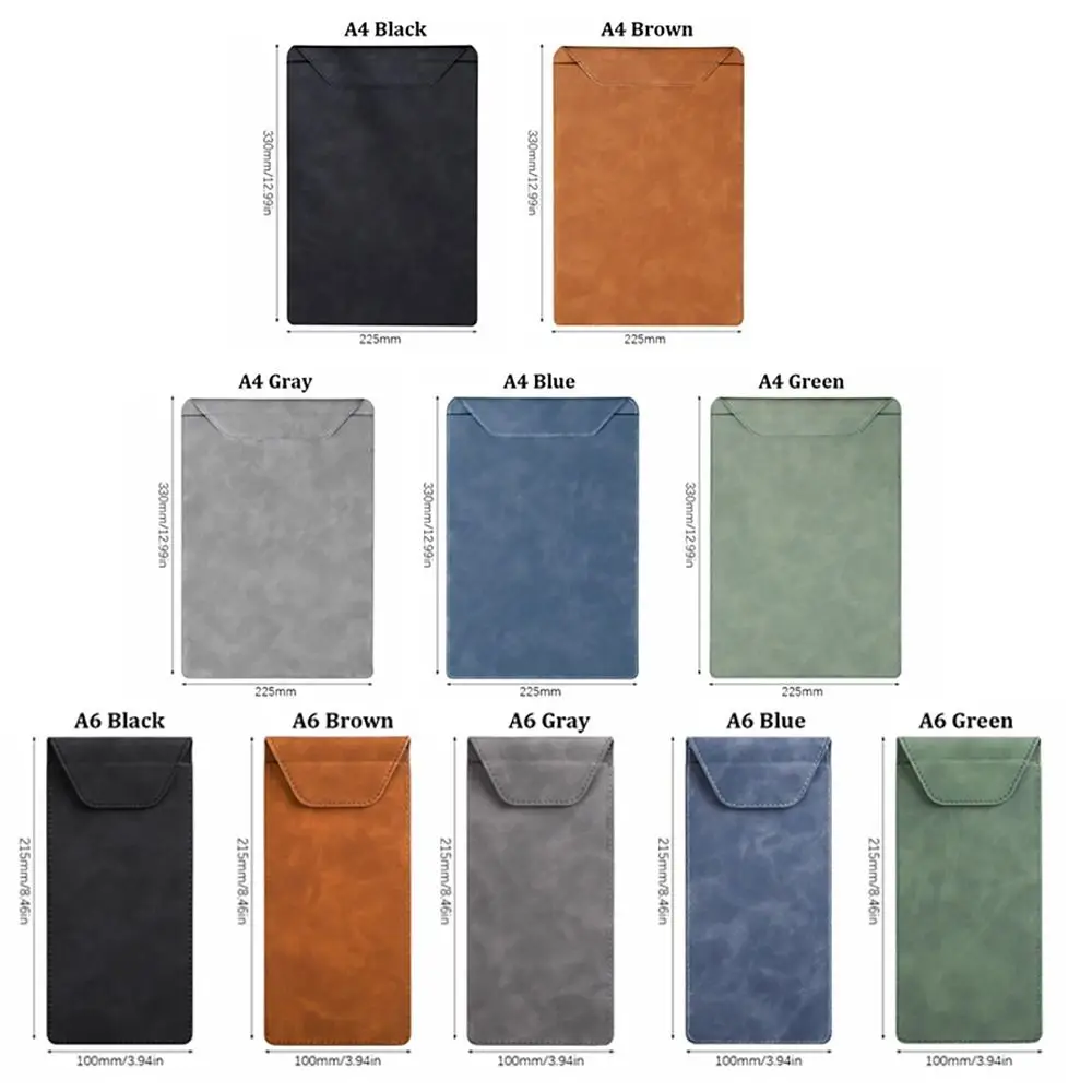 PU Leather Menu Wine Holder Invisible Magnetic Buckle Pen Insert Clipboard Document Clip Waterproof Bill Holder Restaurant