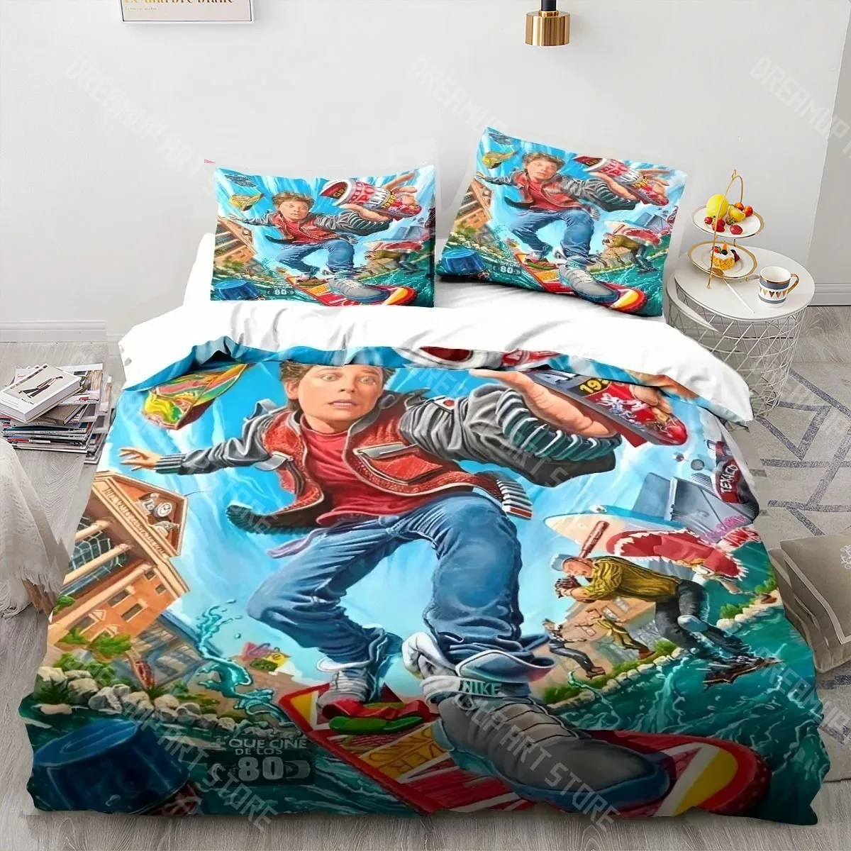 3D Printed Back To The Future Bedding Set for Boys Girls Duvet Cover And Pillowcase  Twin Queen King Full Single Double Sizes