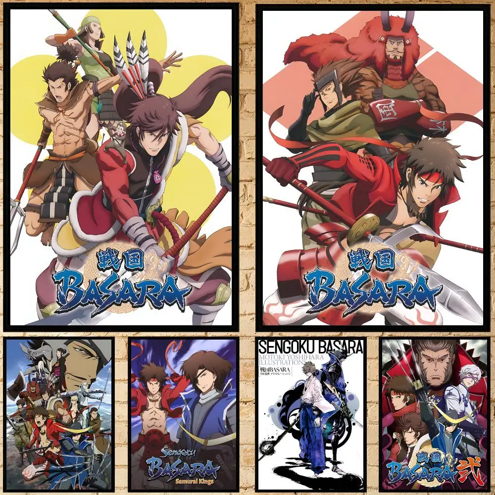comic Sengoku Basara Poster Poster HD Waterproof Self-adhesive Art Print Wall Decor for Bedroom Living Room Gift