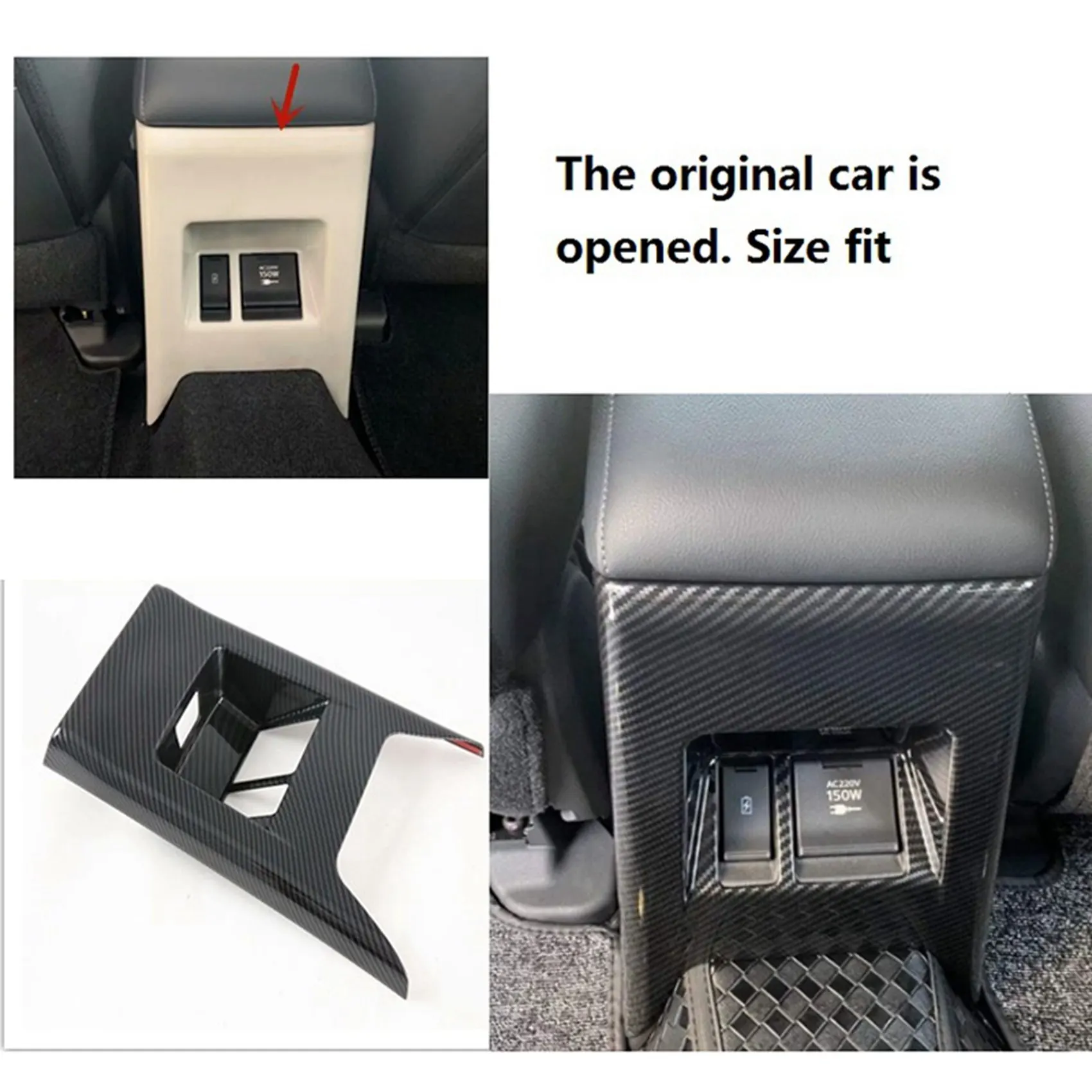 

Rear Armrest Box Seat Air Vent Outlet Trim With 4PCS Door Handle Bowl Cover Trim For Mitsubishi Shogun Sport 19-20
