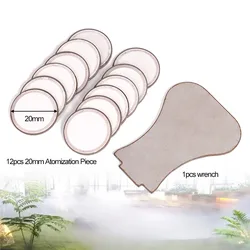 12pcs 20mm Ultrasonic Atomizer Ceramic Disc Sheet and 1pcs wrench Atomizer Humidifier Accessories