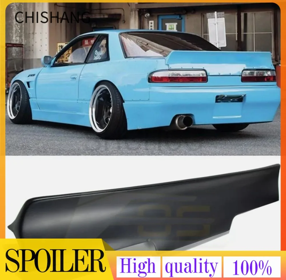 

Car Styling Carbon Fiber +Black For Nissan S13 Body Kit PS13 Silvia ROB Style FRP Fiber Glass Rear Trunk Spoiler Wing Trunk Lips