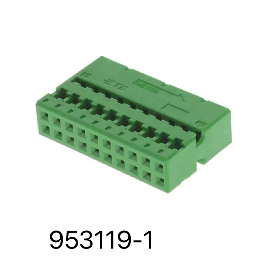 953119-1 TE pitch 2.54mm 20P 2 row Green wire-to-wire connector