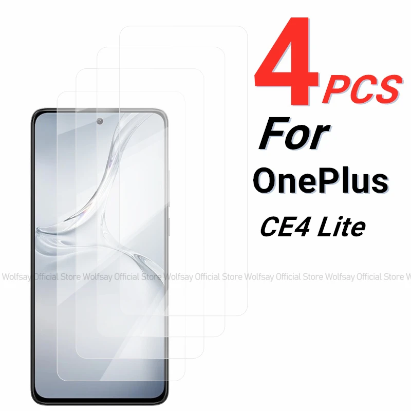 2/4PCS Screen Protector For OnePlus Nord CE4 Lite Tempered Glass OnePlus Nord CE4 Lite Full Glue Phone Screen Glass Protector