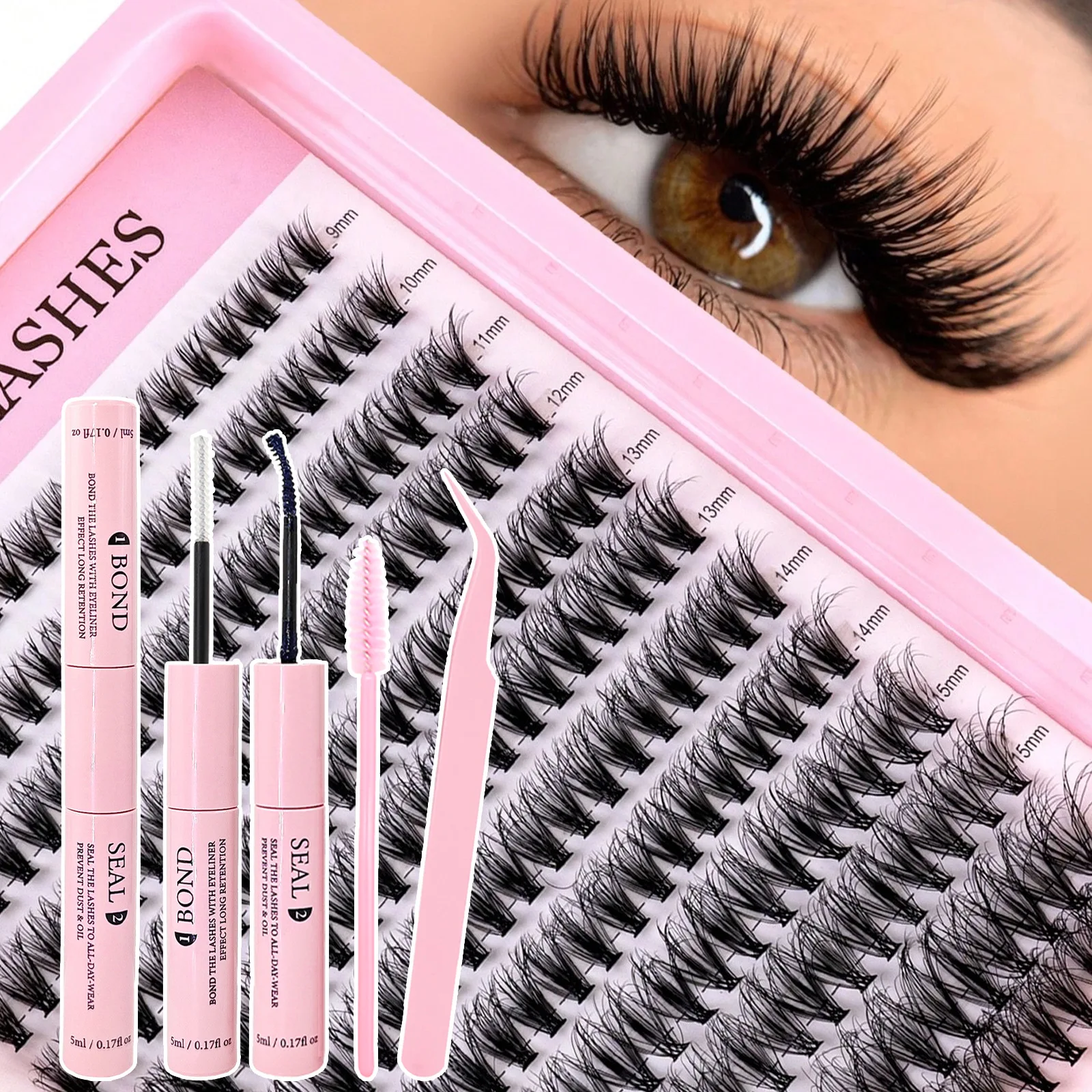 DIYまつげエクステセット ナチュラルまつげグループセット  - Eyelash Extension Single Lash のレビューと価格