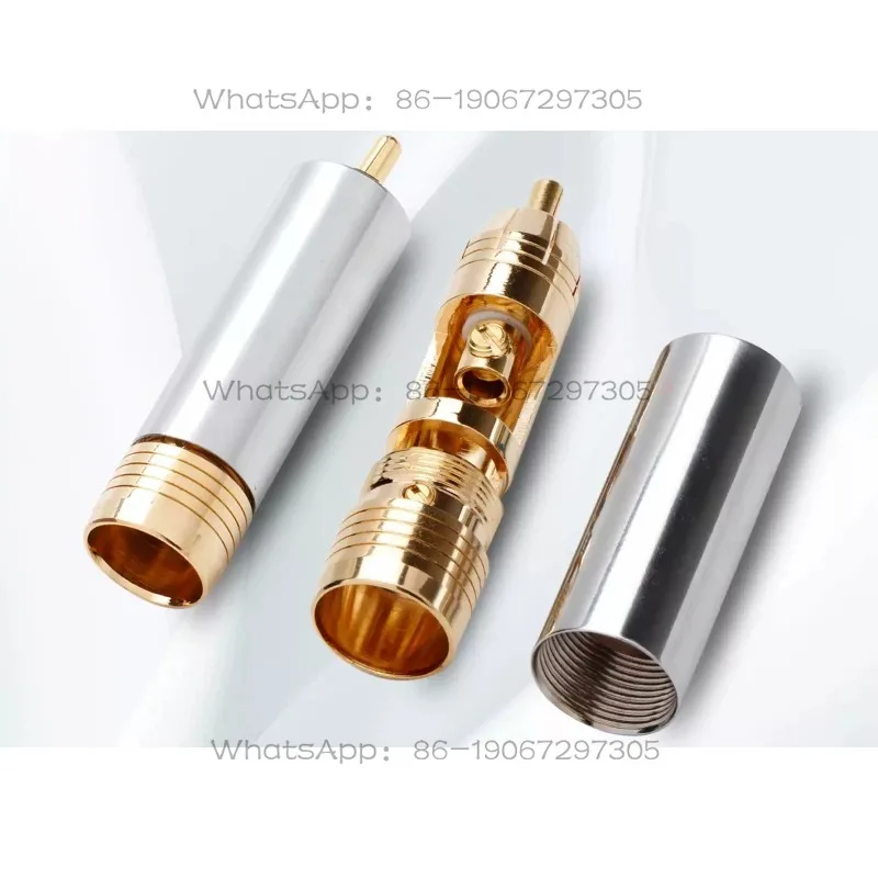 Gold-plated RCA Plug, Solder-free Connector, Audiophile Speaker Amplifier Connection Terminal