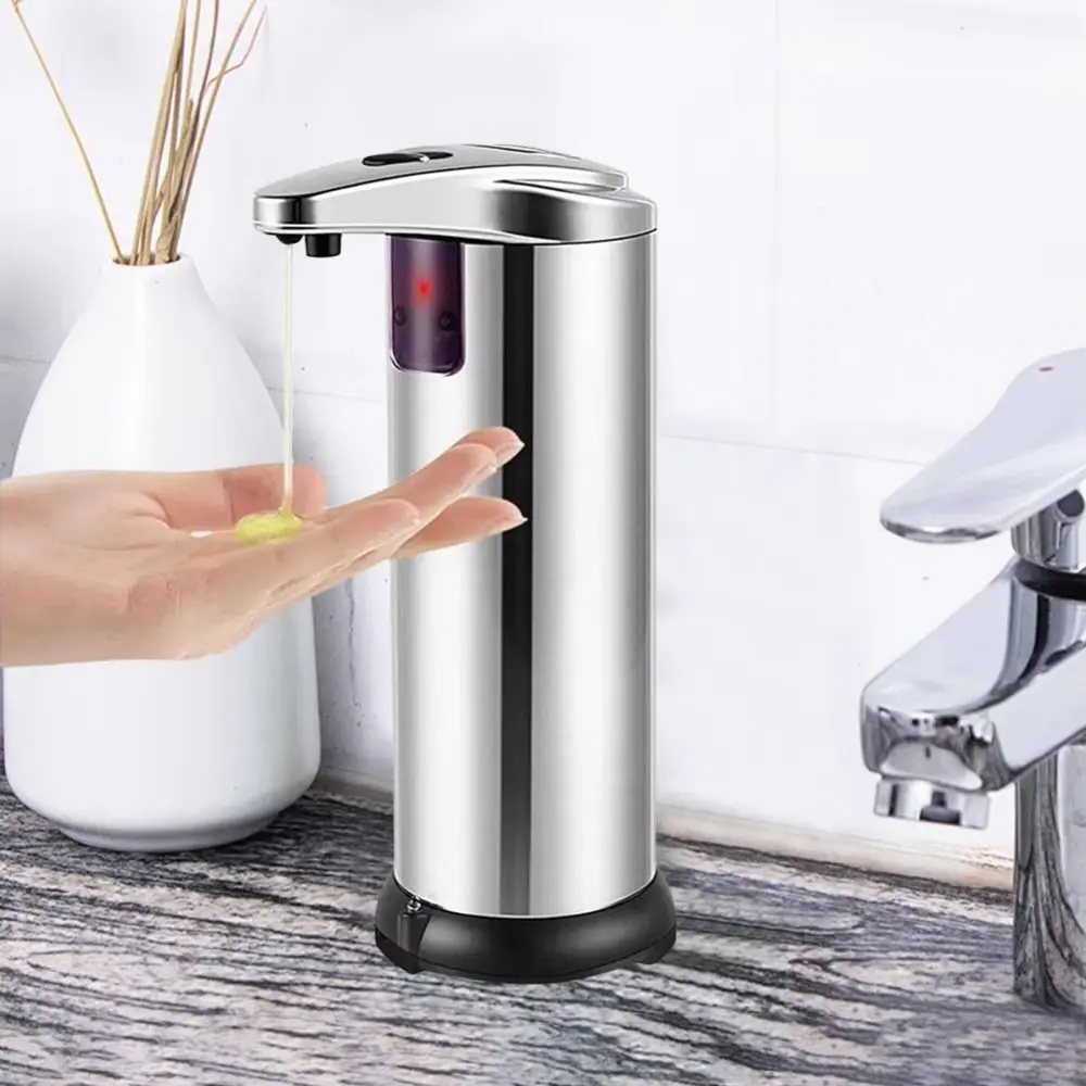 New Stainless Steel Automatic Soap Dispenser Waterproof Electric Smart Sensor Dispenser Hand Sanitizer Dispenser Bathroom