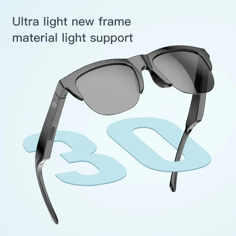 New Smart Bluetooth V5.3 Sunglasses Glasses Call Outdoor Sports Headphones HIFI Black Technology Anti-touch UV For Men And Women