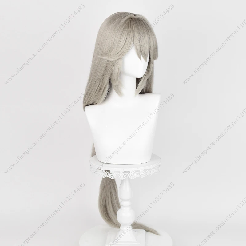 Game Rina Alexandrina Sebastiane Cosplay Wig 105cm Long Linen Grey Mixed Color Heat Resistant Synthetic Hair