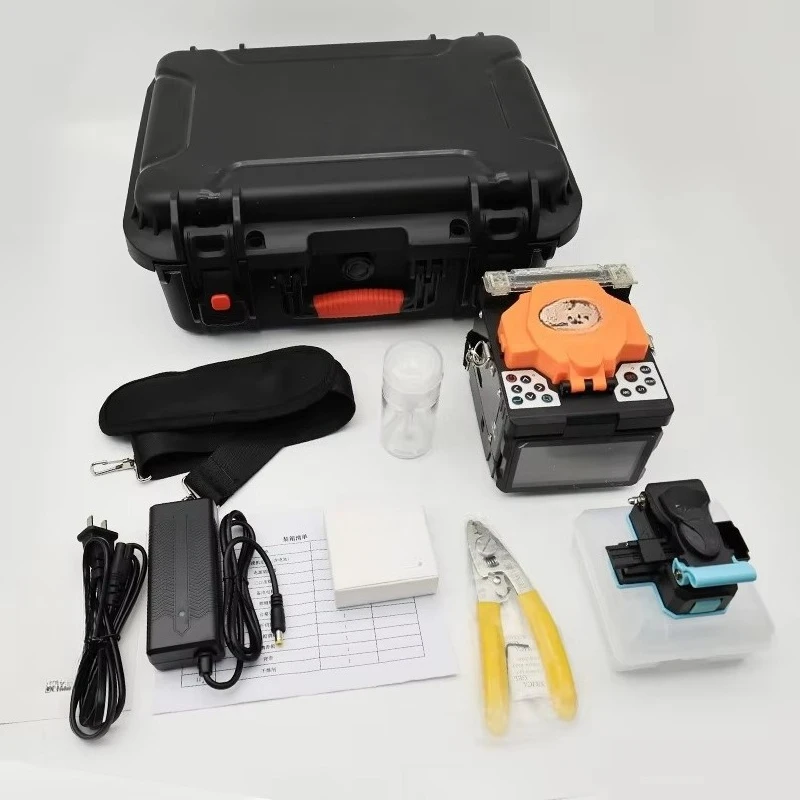 Hy801 Optical Fiber Welding Machine with OPM and VFL 4.3 Display 4 Motors 5800mAh Fiber Fusion Splicer