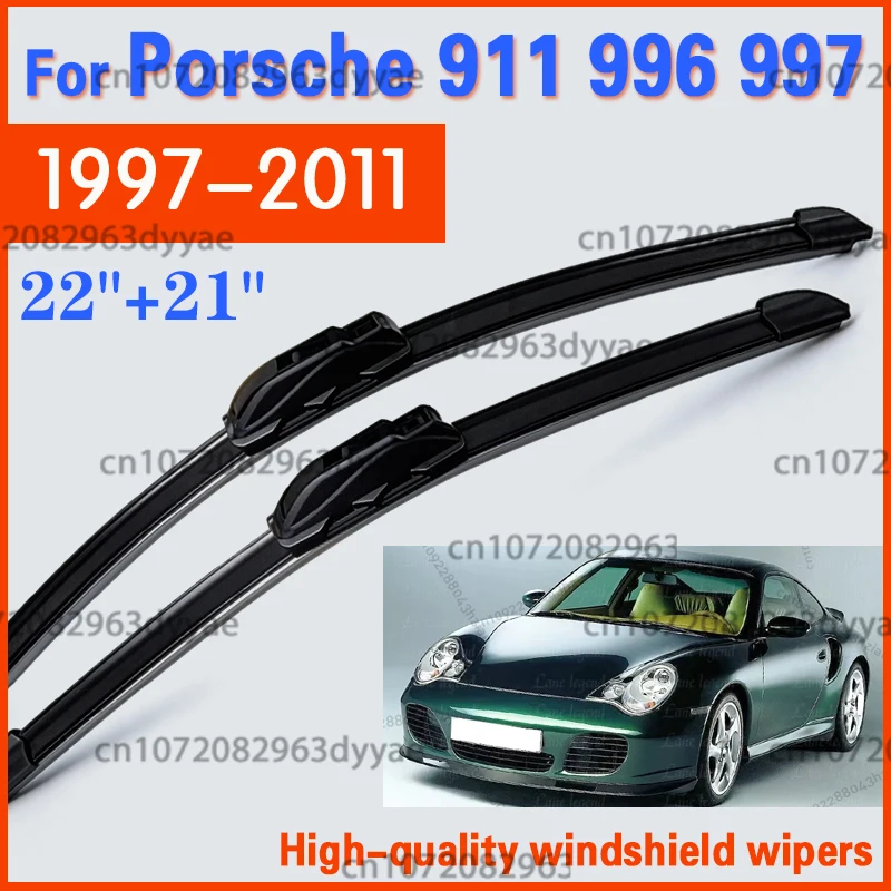 Front Silicone Coating Wipers for Porsche 911 996 997 1997 - 2011 Car Wiper Windshield Windscreen Blades Accessories 1998 2000
