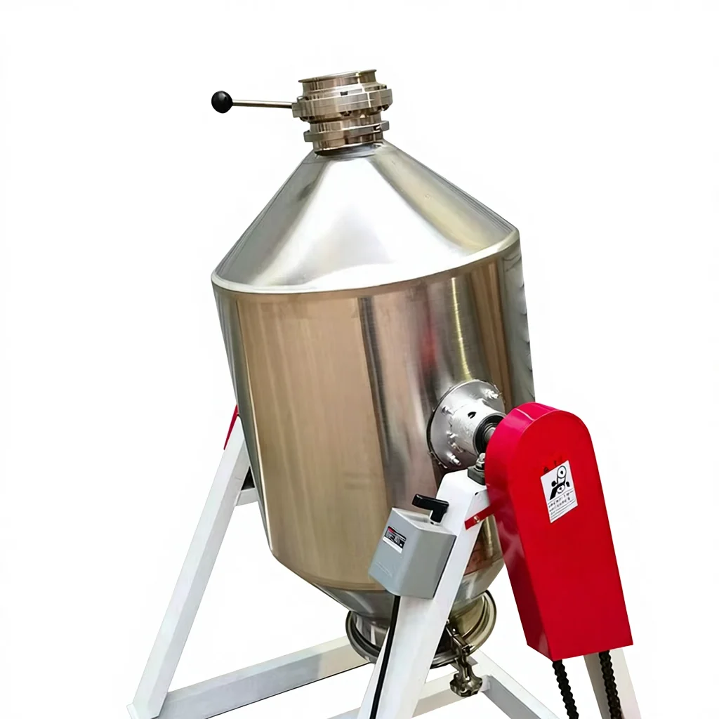 Stainless Steel 304 200L Food Grade Rotating Roller Big Chemical Spice Mixing Food Dry Powder Rotary Machine Drum Mixer