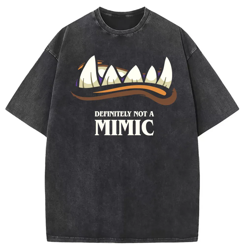 DEFINITELY NOT A MIIMIC T Shirt New Long Sleeve Oversized Tshirt Washed 3d Style Sportswears For Men Thanksgiving Day