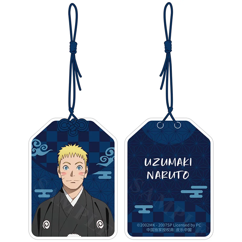 Hot Japanese Anime Naruto Figure Kakashi Obito Hinata Acrylic Omamori Bagpack Car Decoration Pendant Keyring for Children Gifts