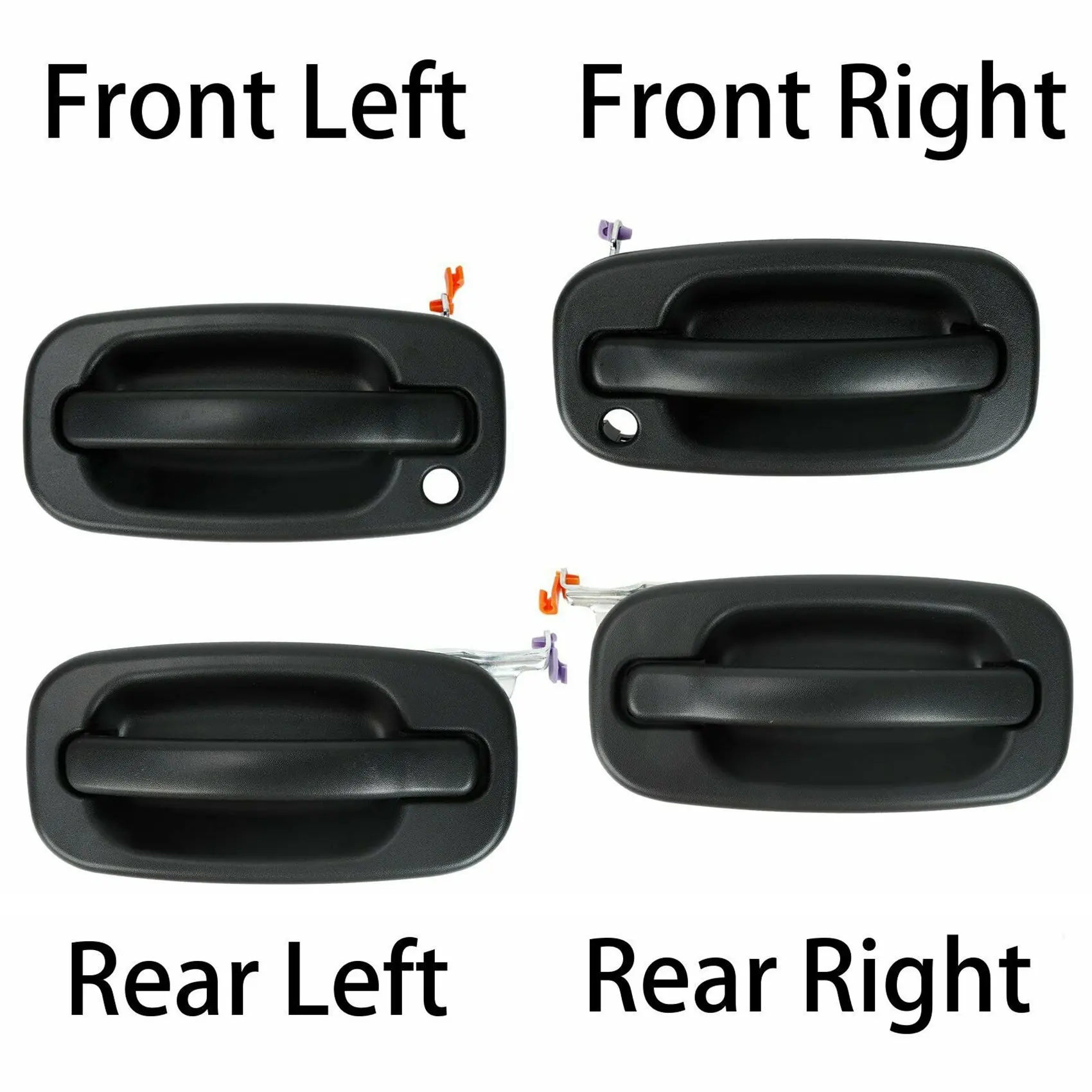 4Pcs Exterior Door Handle 15034985 15034986 15107655 15107656 Fit for Chevrolet Silverado/Tahoe/Suburban Door Handle