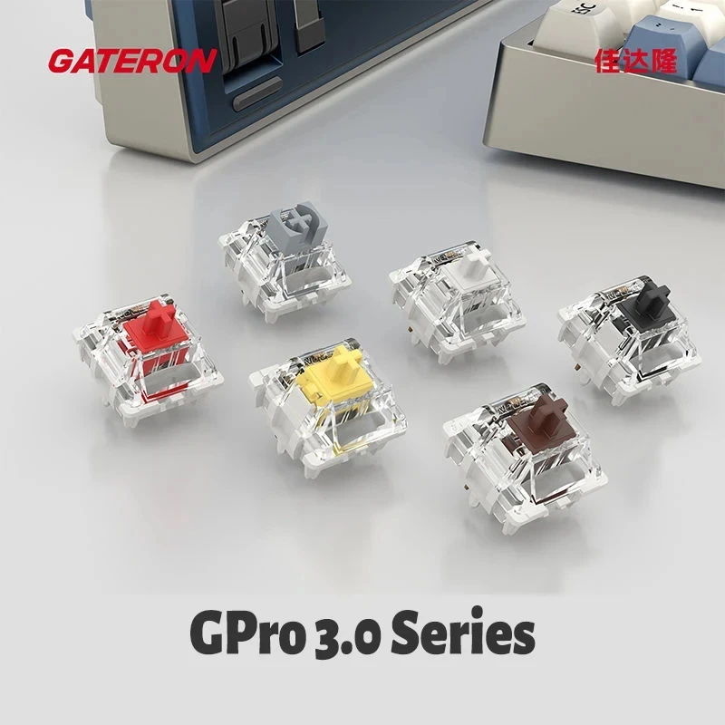 Gateron Pro 3.0 V3 Switch 3pin RGB lineare tattile rosso bianco giallo argento marrone nero interruttore per tastiera meccanica Pre Lubed