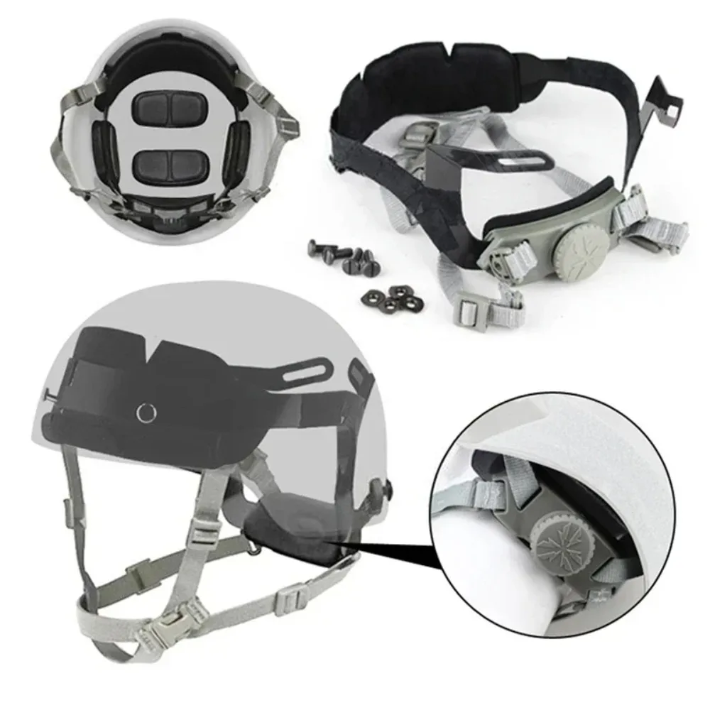 Helmet Inner Suspension System Shooting Hunting CS Helmets Adjustable Head Lock Strap Accessories for FAST SF HIGH CUT HELMET