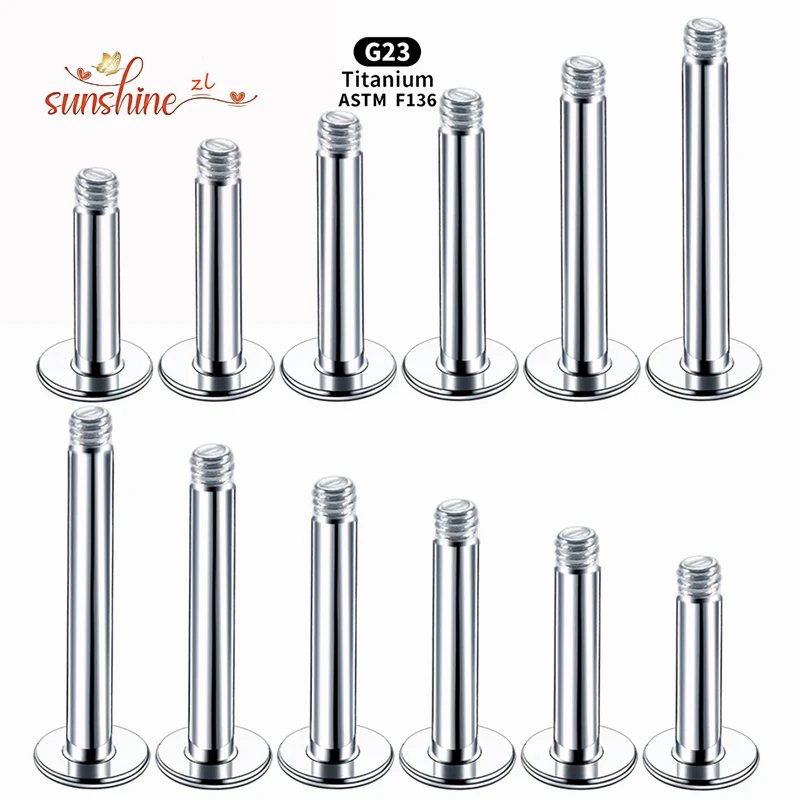 10 Stück/50 Stück G23 Titan Piercing Labret Bar Labret Ring Ohrstecker Ersatz Piercing Post Körperschmuck – Detail 3