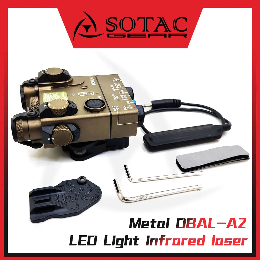 

SOTAC Metal DBAL-A2 LED Light Infrared Laser Green Laser Tactical Flashlight with Quick Release Control Pressure Switch