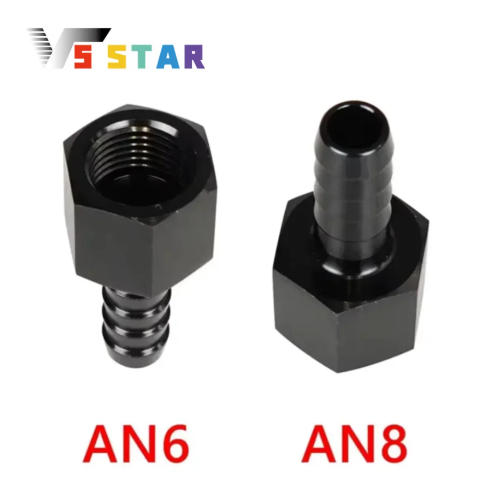 

Алюминиевые переходники для топливных шлангов AN6 AN8 с наружной резьбой на 3/8 дюйма AN6 AN8 Переходник для шлангов с разъемом для топливных систем черный