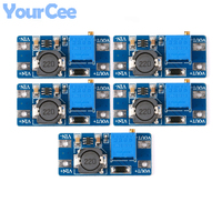 5pcs/1pc MT3608 2A DC DC Step up Converter Board DC-DC Adjustable Boost Module 2V-24V to 5V 9V 12V 28V Power Module Booster