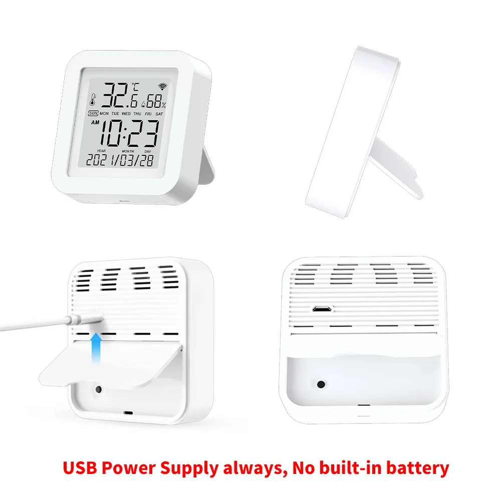 Tuya WIFI Temperature & Humidity Sensor for Smart Home var Smart Life Thermometer Hygrometer Support Google Home Alexa