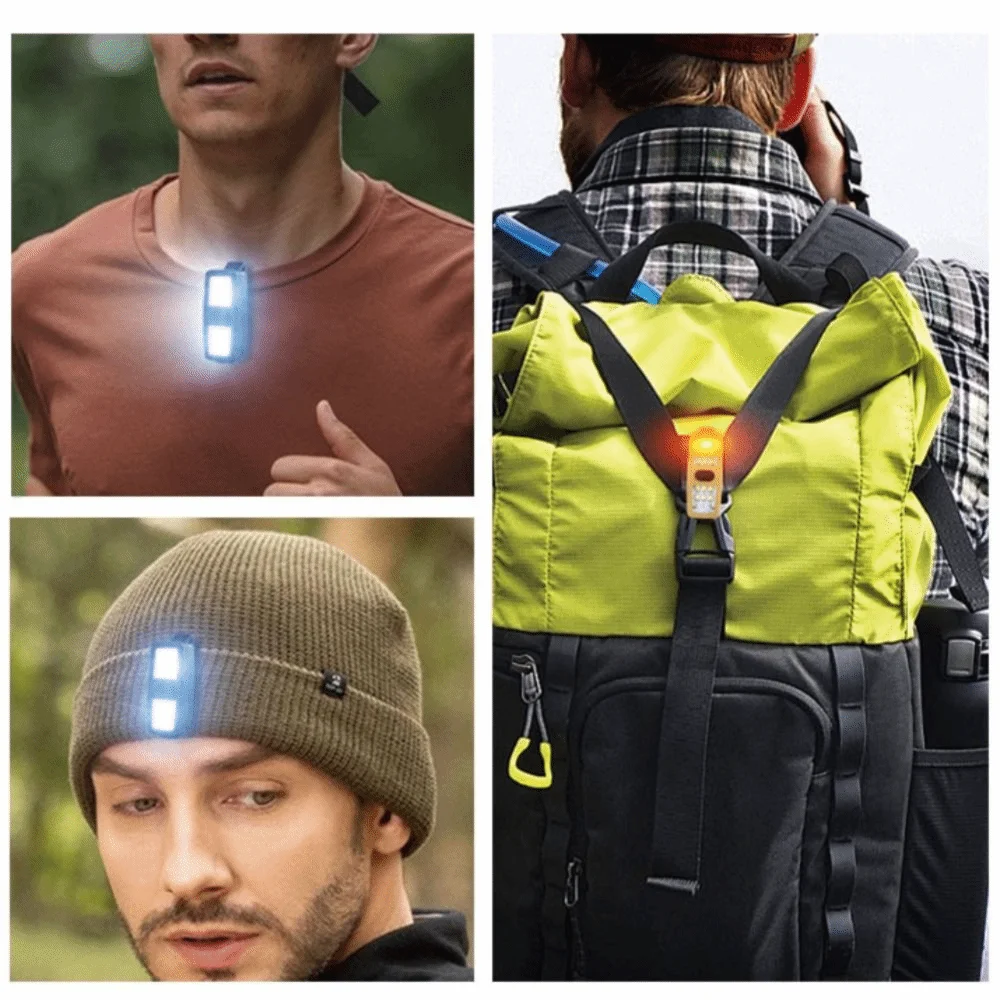 Small Size EDC Flashlight Rechargeable Hands Free Safety Bike Light Portable Design Clip On Clip Flashlight Outdoor Activities