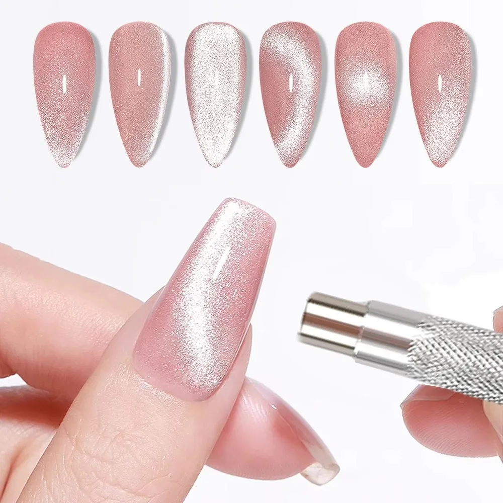 Barra magnética de hierro para uñas, herramienta de manicura, doble extremo, multifuncional, arte de uñas, ojo de gato, barra magnética de manicura a juego