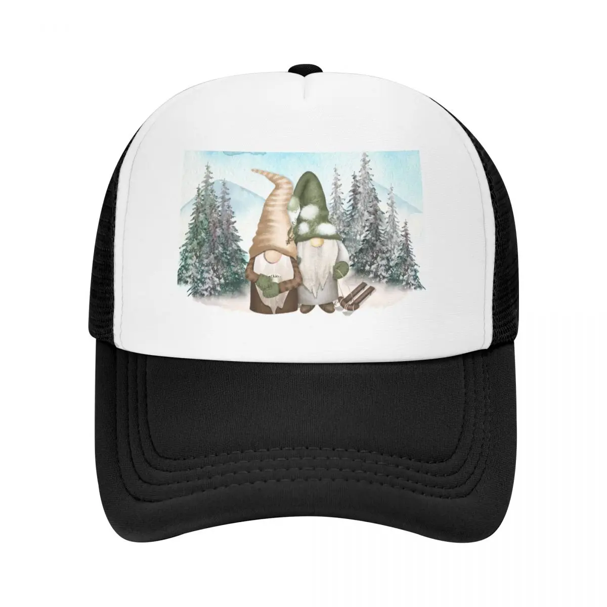 Winter Gnome, Snow Gnome Baseball Cap Mountaineering Vintage Military Tactical Cap Women's Beach Visor Men's