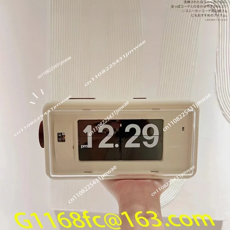 TWEMCO page turning clock AL30 pendulum alarm clock living room digital watch students use creative retro pendulum decoration ta