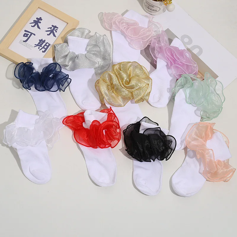 Girls short socks lace princess short socks ruffle princess dress lace short socks for newborns / babies / toddlers / little gir