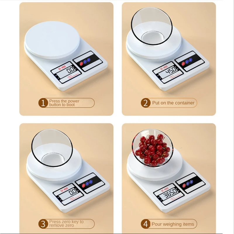 

ABYL SF400 Electronic Kitchen Scales High Precision Food Ingredients Kitchen Scales Home 10Kg Digital Baking Food Scale