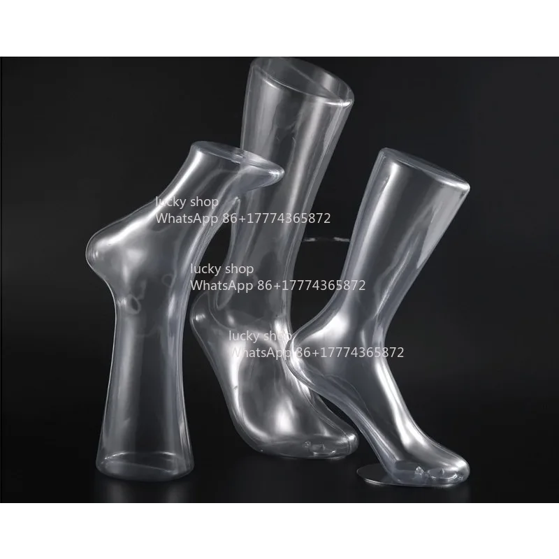 Transparent Feet Socks Model Props Men's and Women's Socks Display Feet Model Plastic Magnet Socks Feet