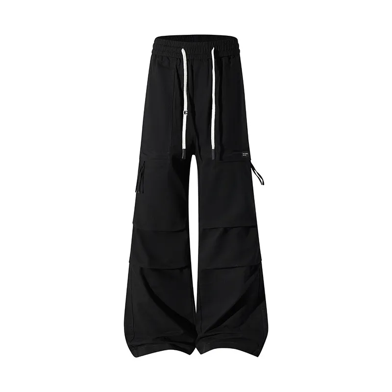 

American Sle Men's Wide Leg Workwear Pants Spring Autumn Casual Straight Leg Trousers Spor Retro Design Comfortable Fit