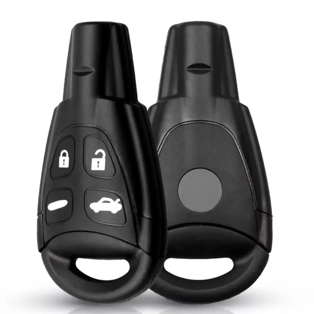 

Прочный сменный чехол для автомобильного ключа, 4 кнопки, корпус автомобильного ключа из АБС-пластика, черный чехол для дистанционного смарт-ключа для Saab 9-3 93